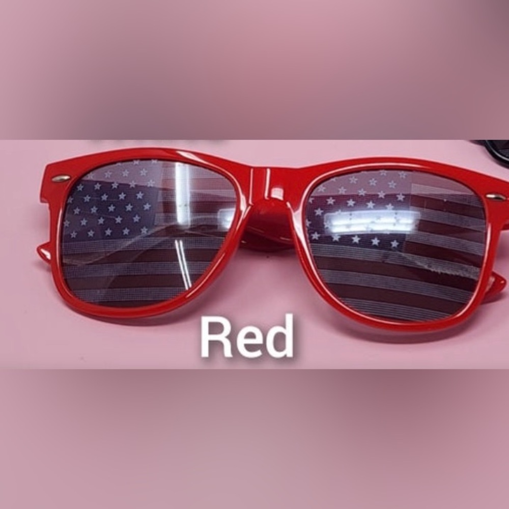USA Flag Wayfarer Sunglasses Red New